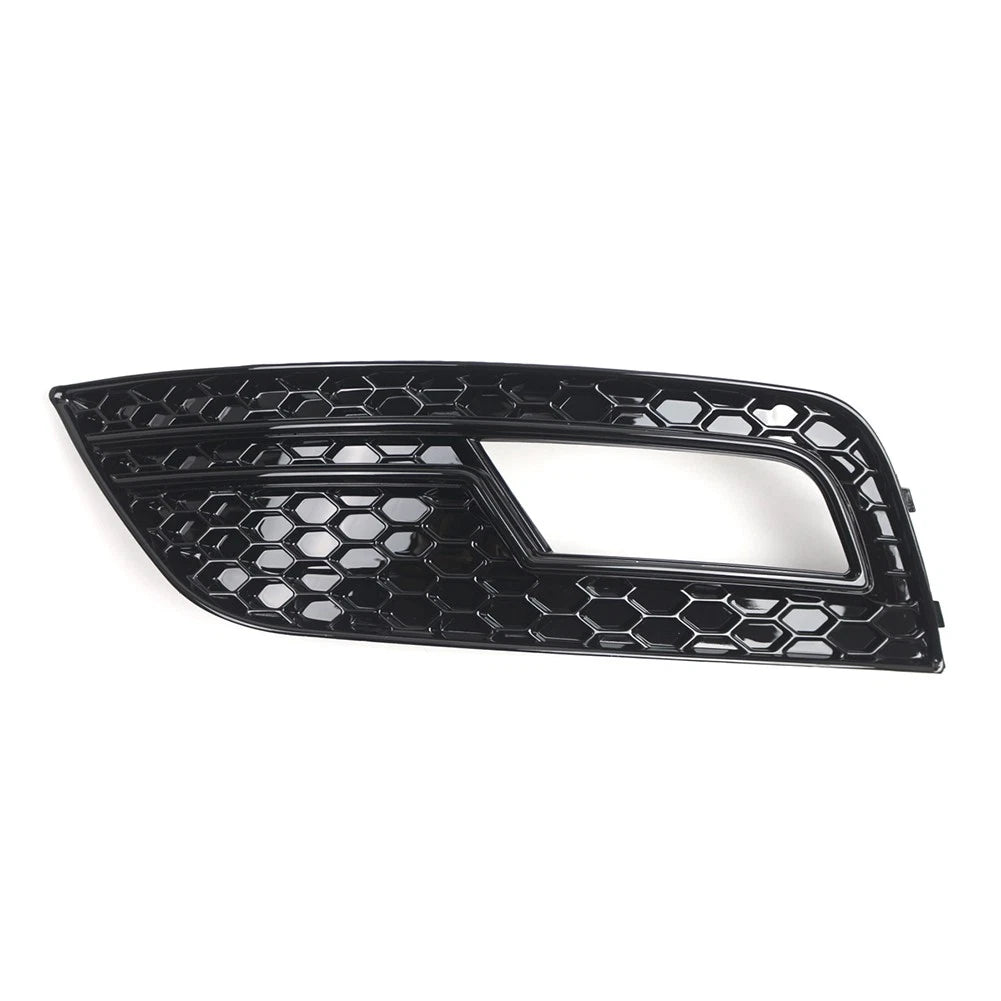 2X Front Bumper Fog Light Grille Cover with Chrome Ring for Audi A5 (2008–2011)