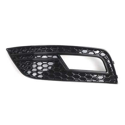 2X Front Bumper Fog Light Grille Cover with Chrome Ring for Audi A5 (2008–2011)