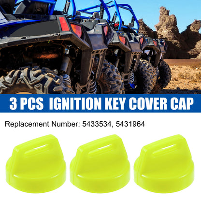 3pcs Ignition Key Cover Cap for Polaris Ranger Sportsman Scrambler