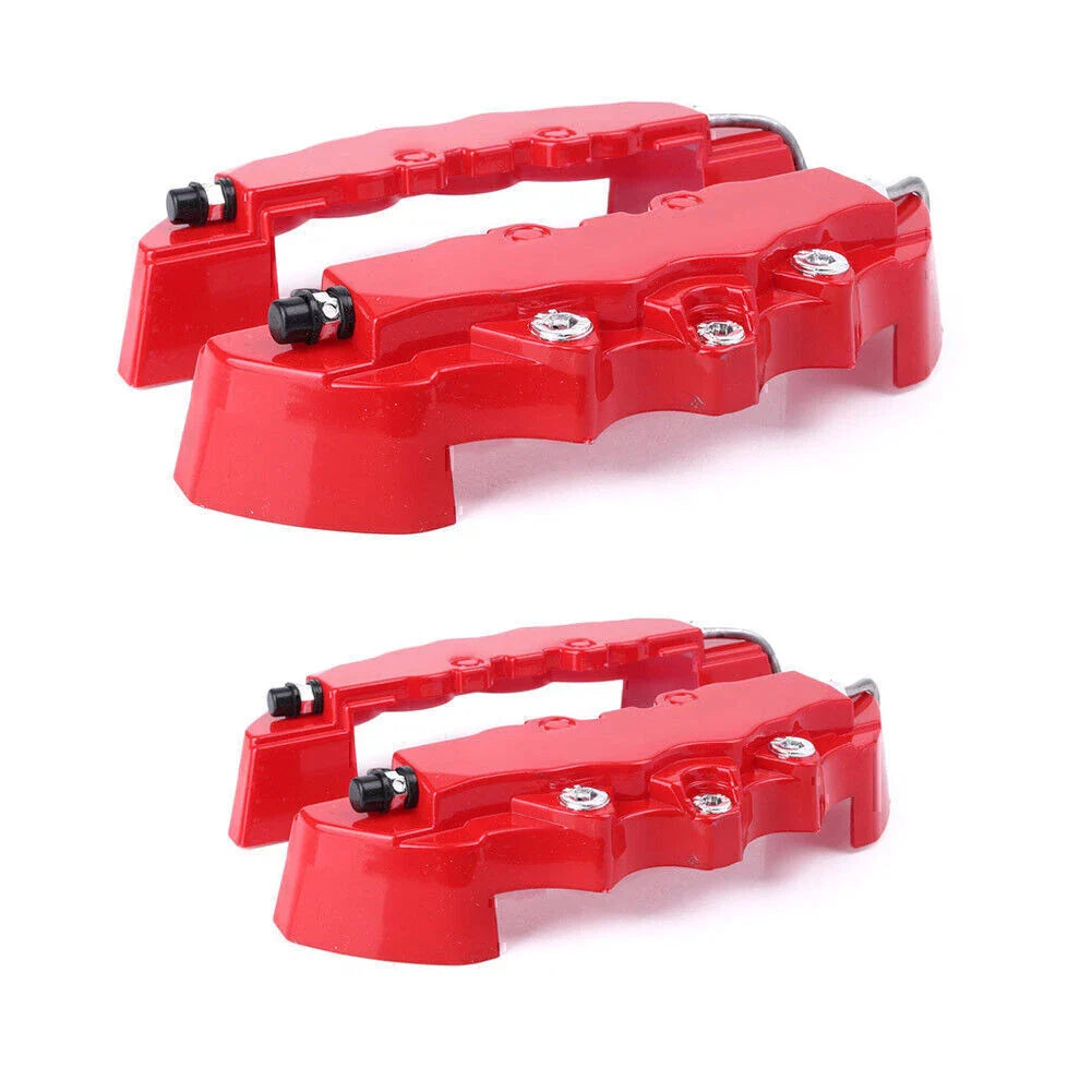 4 x Red Disc Brake Caliper Covers for Car 16-17" Wheels (2016-2017)