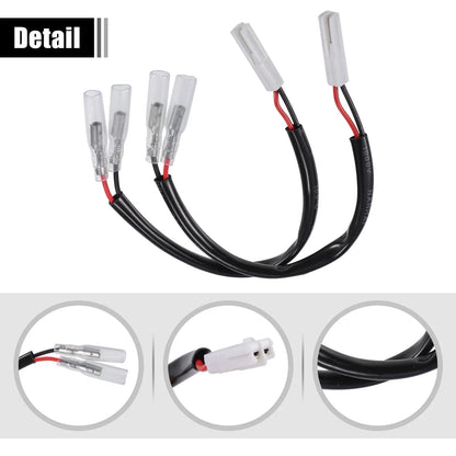 Motorcycle Turn Signal Cable Adapter Connector for Honda  - 4 x Pcs