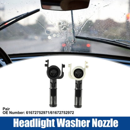 1 Pair Headlight Washer Nozzle for Mini Cooper (2002–2008) No. 61672752971