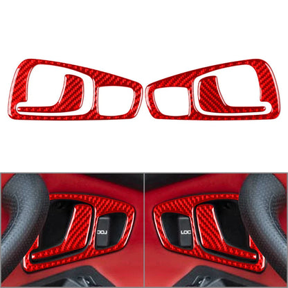 Carbon Fiber Red Interior Door Handle Cover Trim for Honda S2000 (2004-2009)