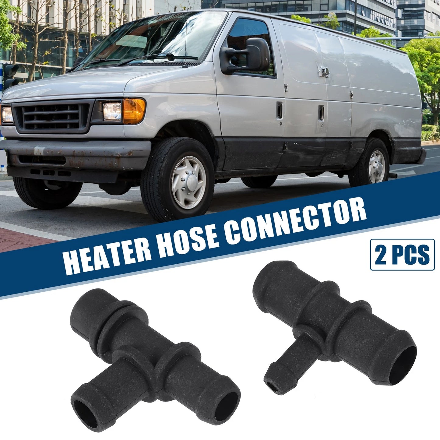 Set of 2 HVAC Heater Water Hose Connectors for Ford Transit (2010–2013)