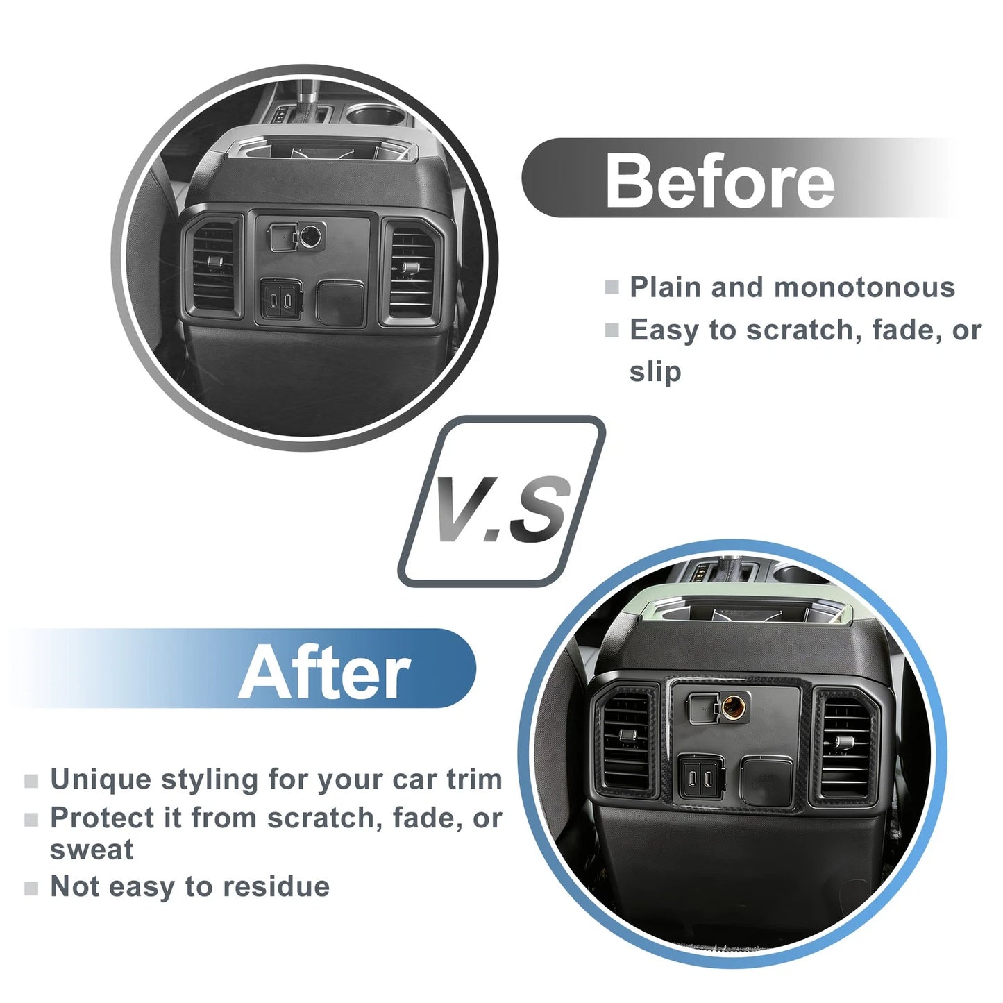 Set of 1 Air Condition Outlet Vent Trim Cover Frame for Ford F150 (2015–2020)