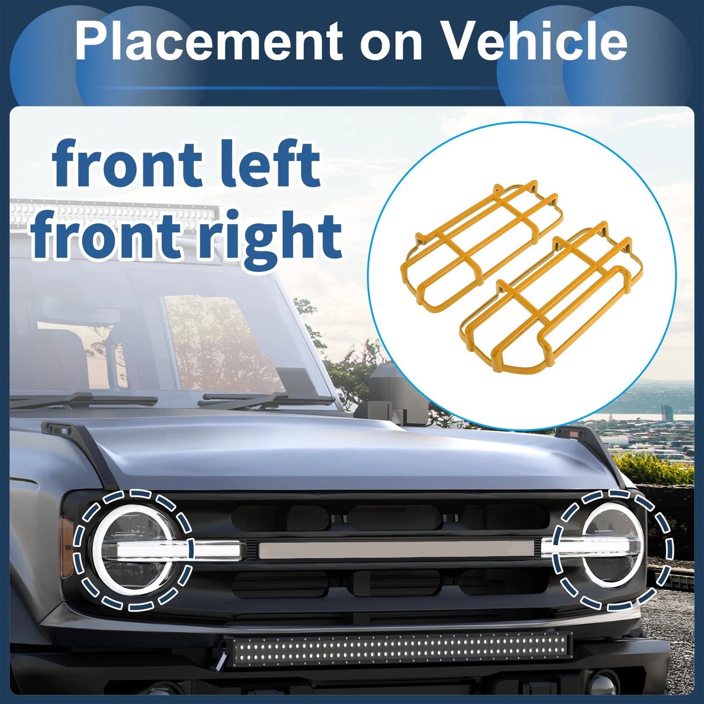 1 Pair Front Left Headlights