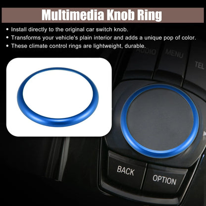 Multimedia Knob Ring Aluminum Alloy for BMW X3 Blue