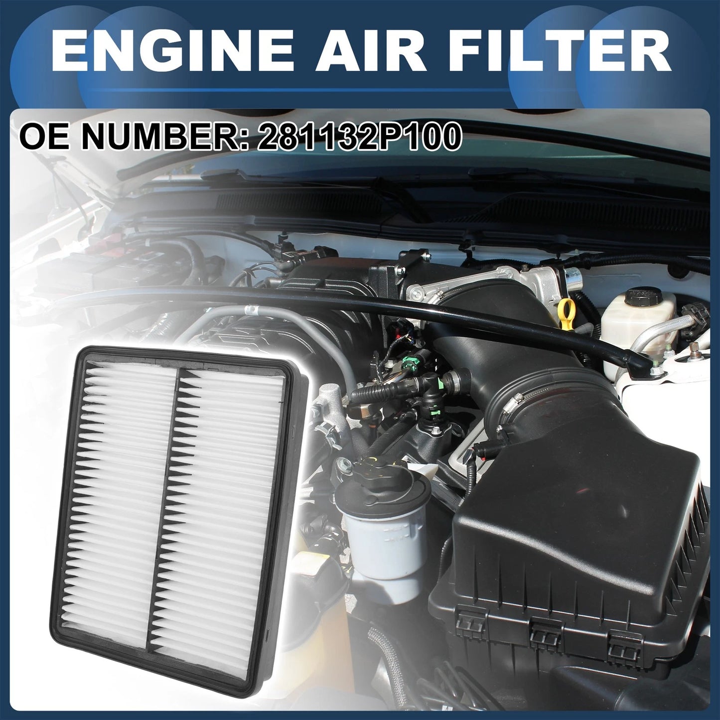 Car Engine Air Filter No. 281132P100 for Kia Optima 2.0L 2.4L (2012–2015)