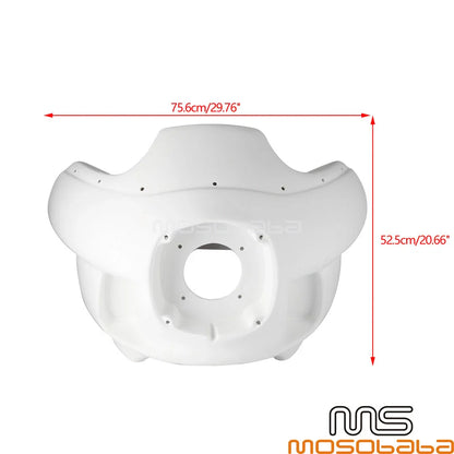 White Upper Lower Fairings w/7" Headlight & Mounts for Harley Low Rider (2016-2023)