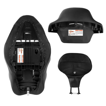 Driver Passenger Seat & Backrests for Harley Road Electra Glide (2014-2023)
