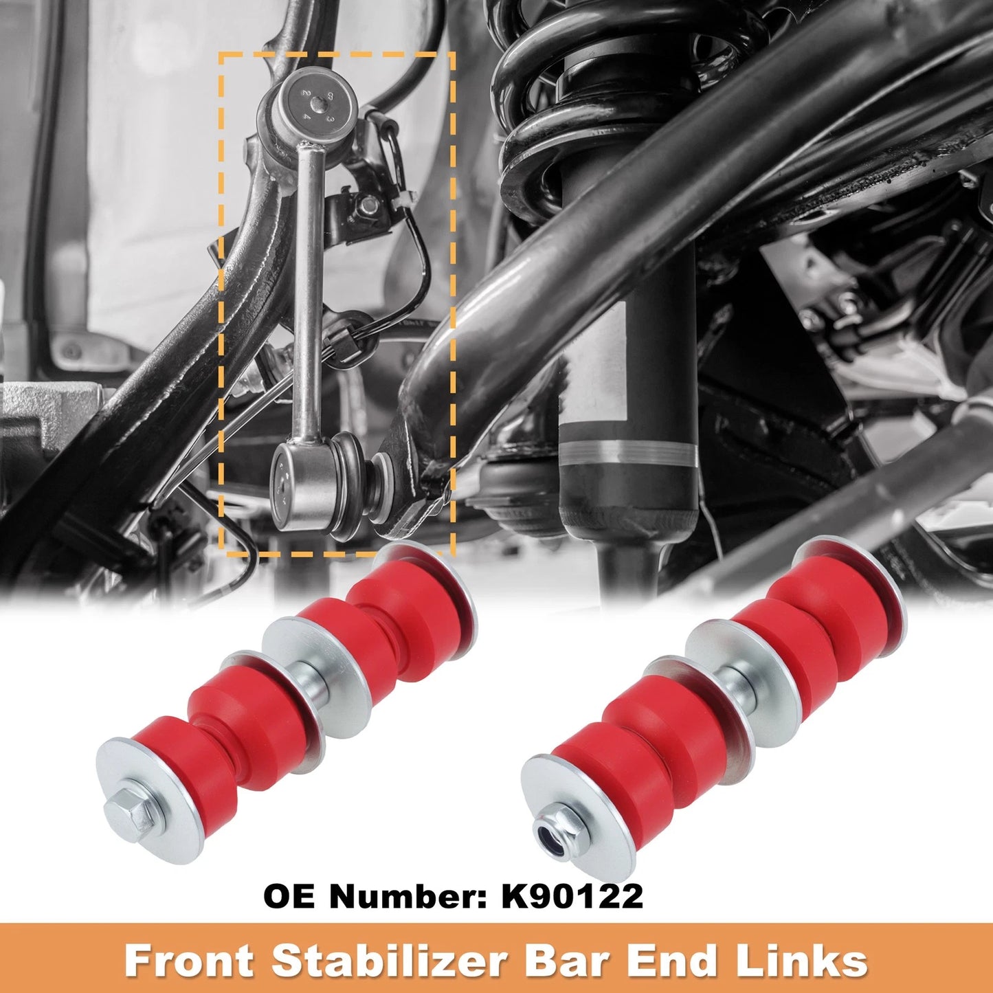 2X Front Sway Bar Links K90122 for Acura CL TL Honda Accord Odyssey (1995–1998)
