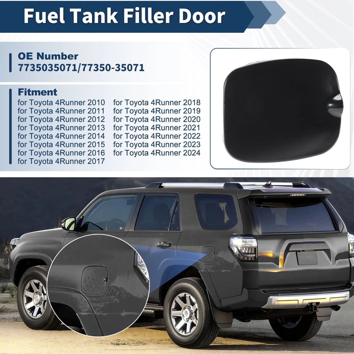 Fuel Filler Lid for Toyota 4Runner (2010–2024) 77350-35071