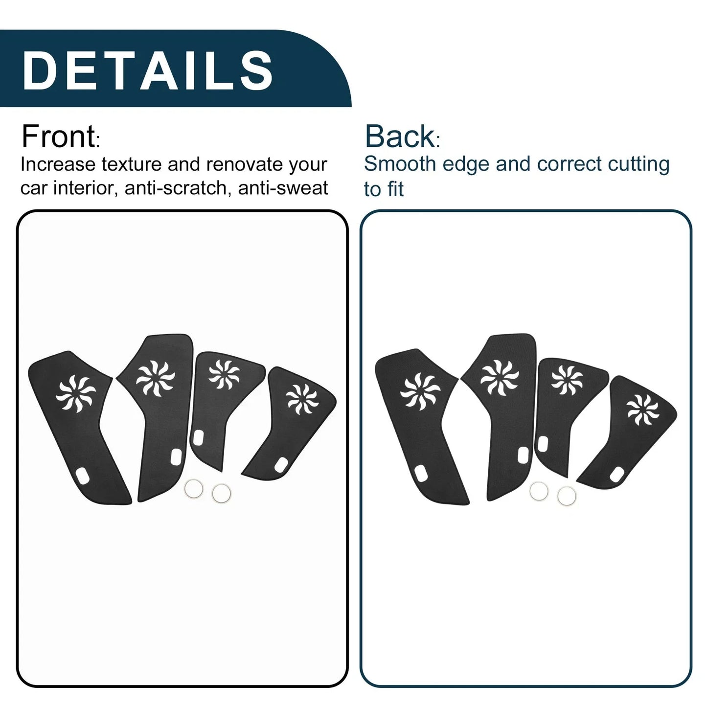 Car Door Leather Anti Kick Pad Sticker for Porsche Panamera (2010-2014)