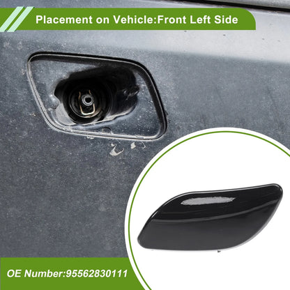 Washer Nozzle Cover Cap for Porsche Cayenne 2008-2010 (2 x Black)