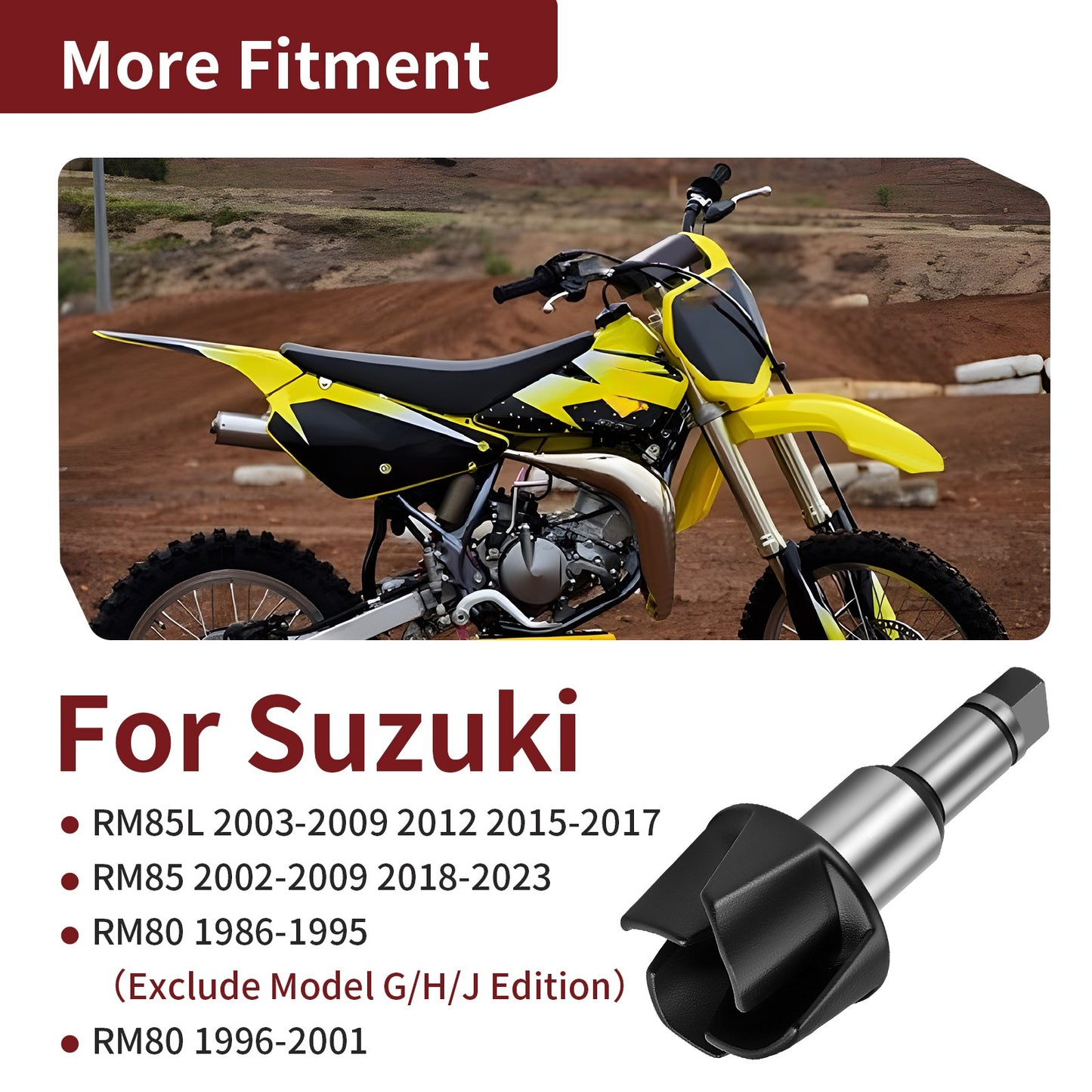 Water Pump Impeller Shaft for Suzuki RM85 (2002–2009, 2018–2023)