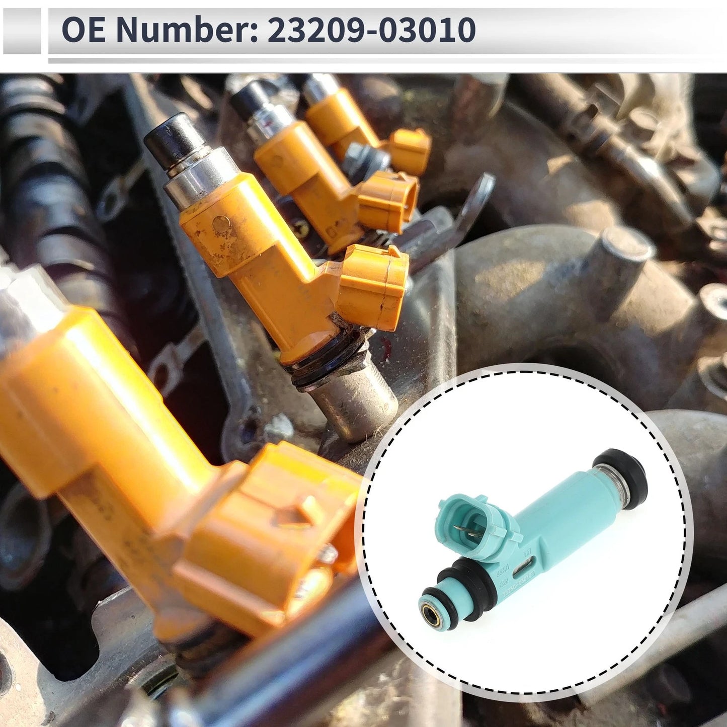Fuel Injector No. 23209-03010 for Toyota Camry 2.2 (2000–2001) 1 Pc Blue