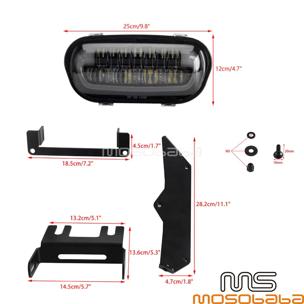 Headlight Fairing Windshield + LED Headlamp for Harley Softail FXFBS (2018-2023)