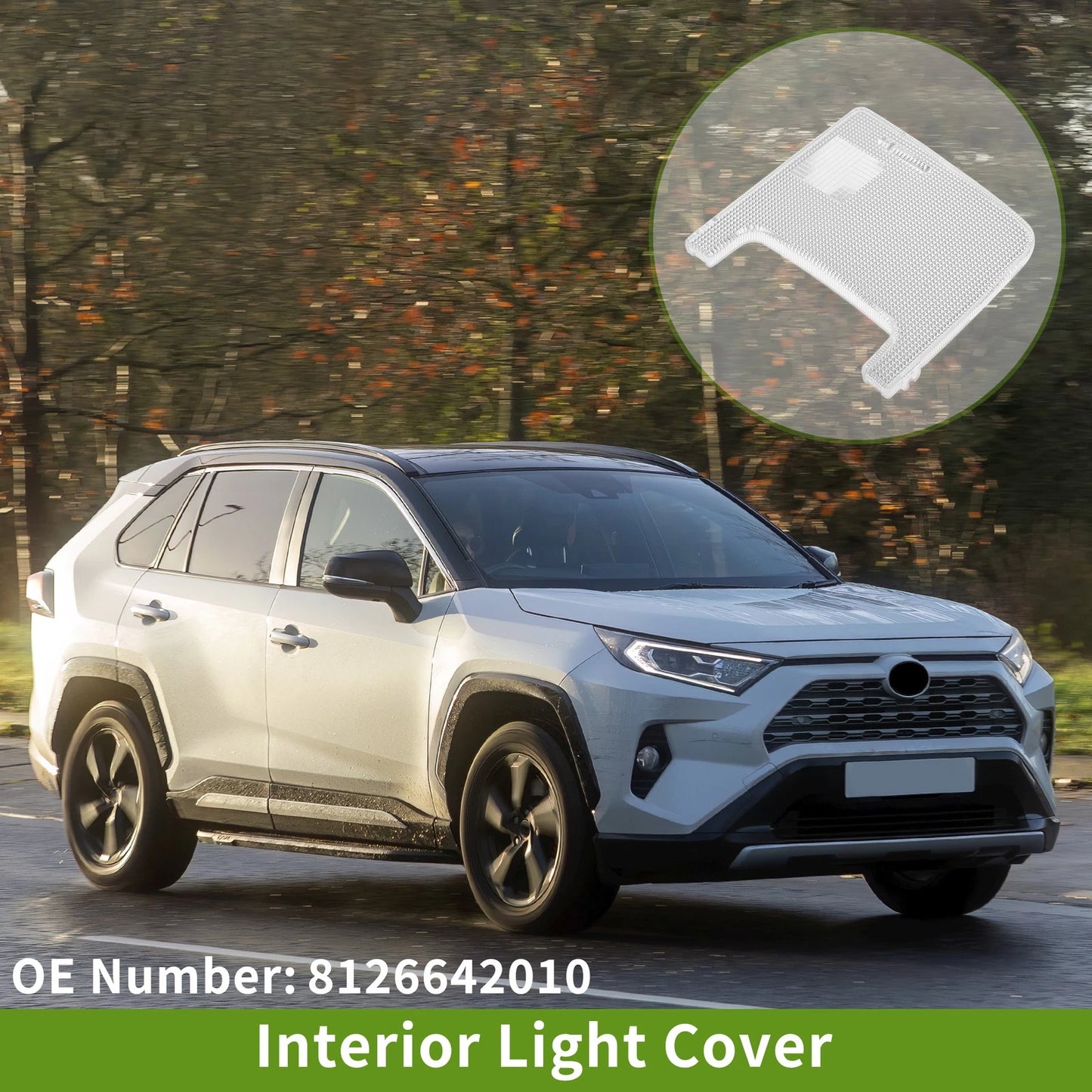 1pc Front Right Interior Light Cover for Toyota RAV4 (2006–2012) No. 8126642010