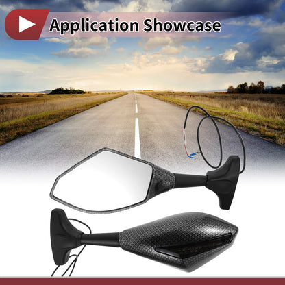 Set of 2 Rear View Mirrors for Suzuki GSX-R600 GSX-R750 (2003–2017) Aluminum