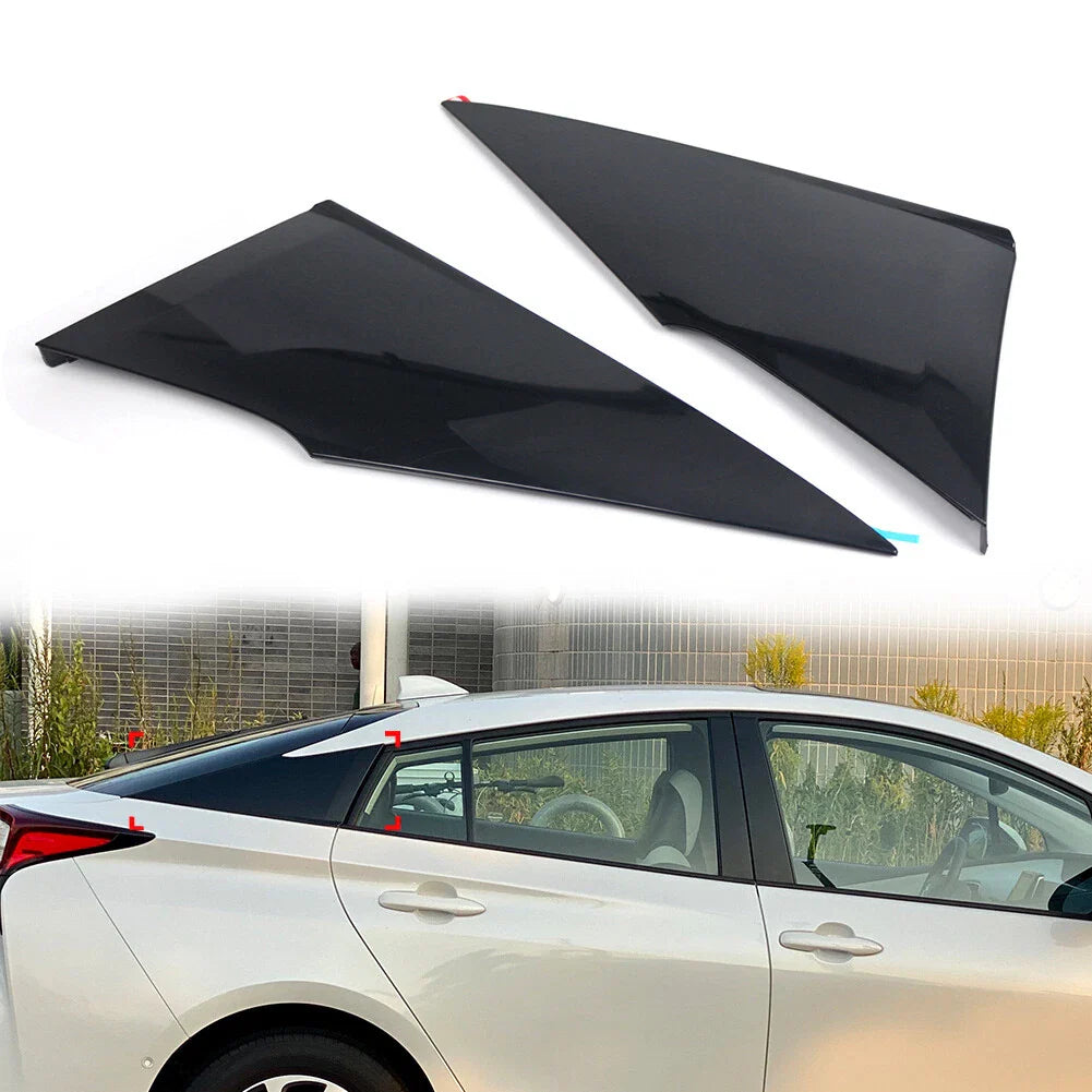 Glossy Black Rear Quarter Moldings Covers for Toyota Prius (2016-2022)