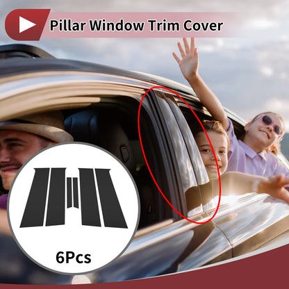 Door Pillar Window Trim for Chevrolet Aveo Sedan (2004–2011) Black