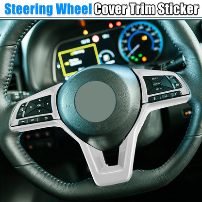Steering Wheel Cover Trim for Nissan Altima (Matte Silver Tone, ABS Plastic)