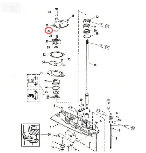 Washer for Mercury Marine