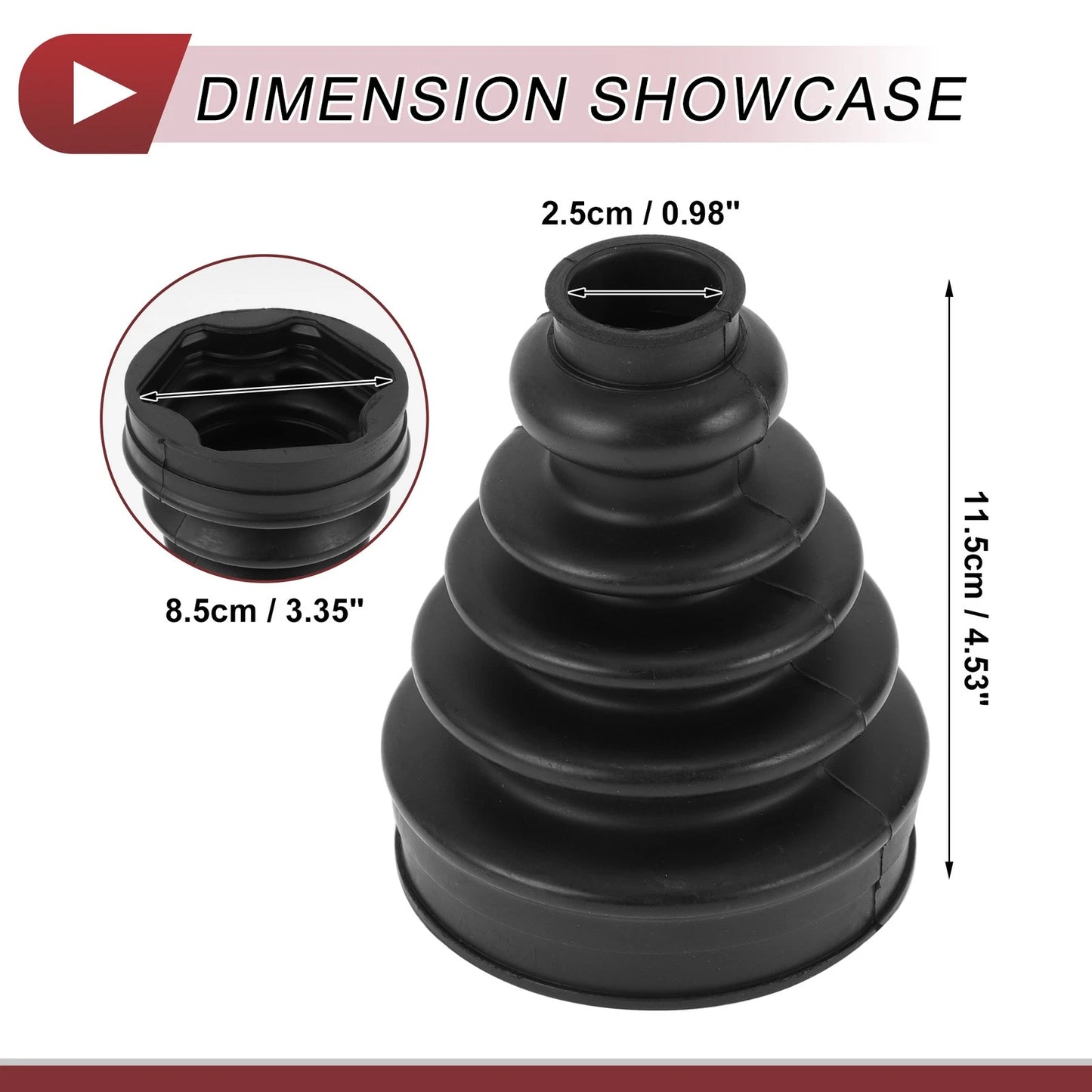 Inner CV Joint Boot Kit with Clamps for Nissan Altima (2002–2006) - 397417Y026