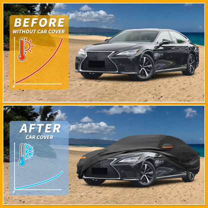 Waterproof All Weather Car Cover for Lexus LS Sedan (190T-PU)