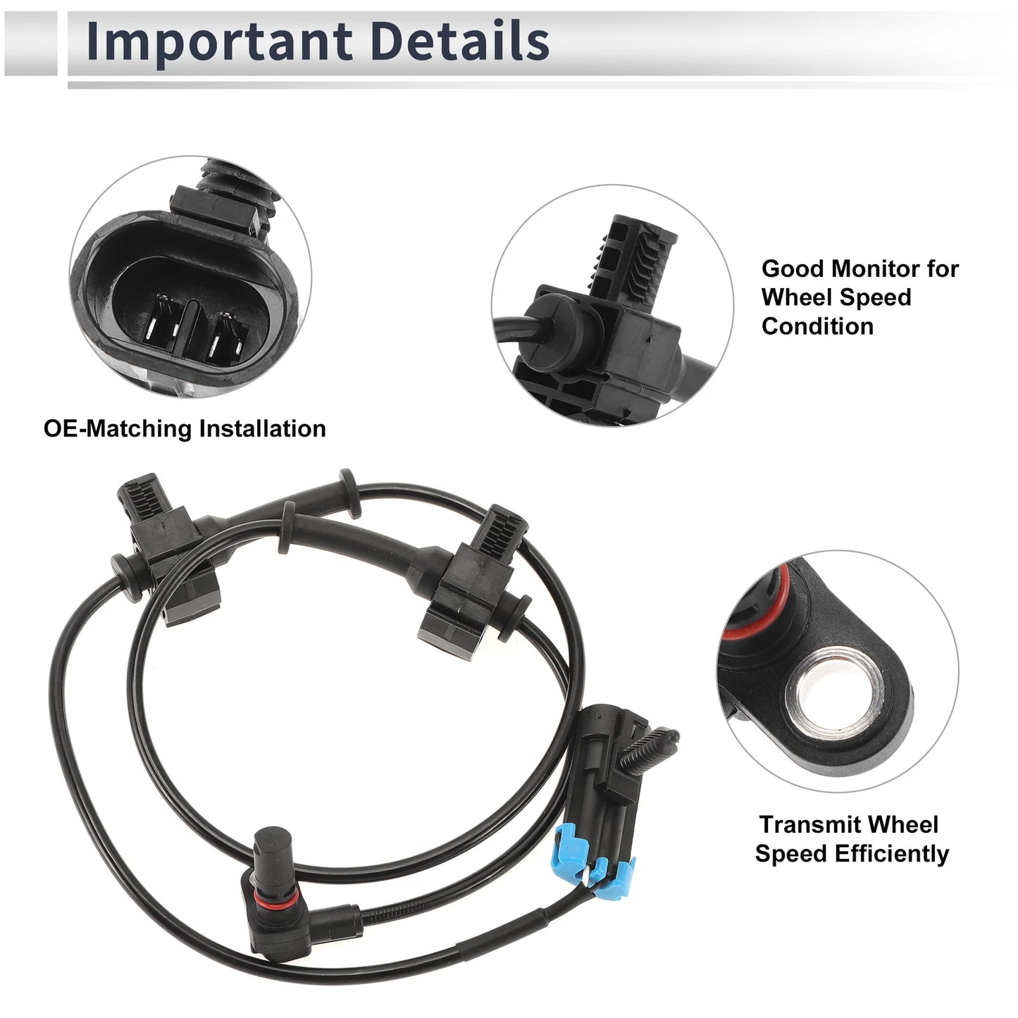 ABS Wheel Speed Sensor for Chevrolet Silverado 1500 (2007–2013) Rear Left/Right
