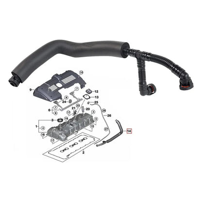 PCV Crankcase Vent Hose for BMW 1 3 5 X Z Series (2011-2015)