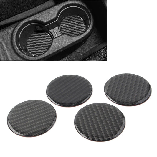4 x Car Water Cup Holder Mat Cover Trim for Jeep Wrangler (2007-2017)