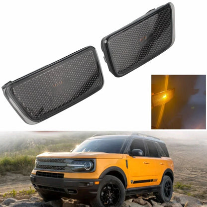 Smoke Lens Front LED Side Marker Lights for Ford Bronco Sport (2021-2023)