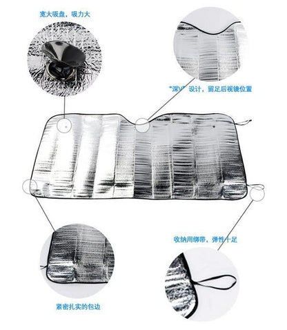 Foldable Universal Windshield Sun Visor Cover UV Block Heat Reflector