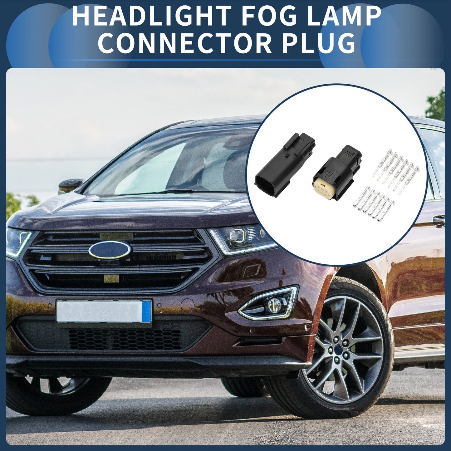 6 Pin Headlight Fog Lamp Connector Plug for Ford Mondeo (Year Range)