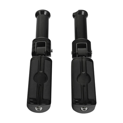 Black Rear Passenger Footpegs for Harley Softail Deluxe (2018-2025)