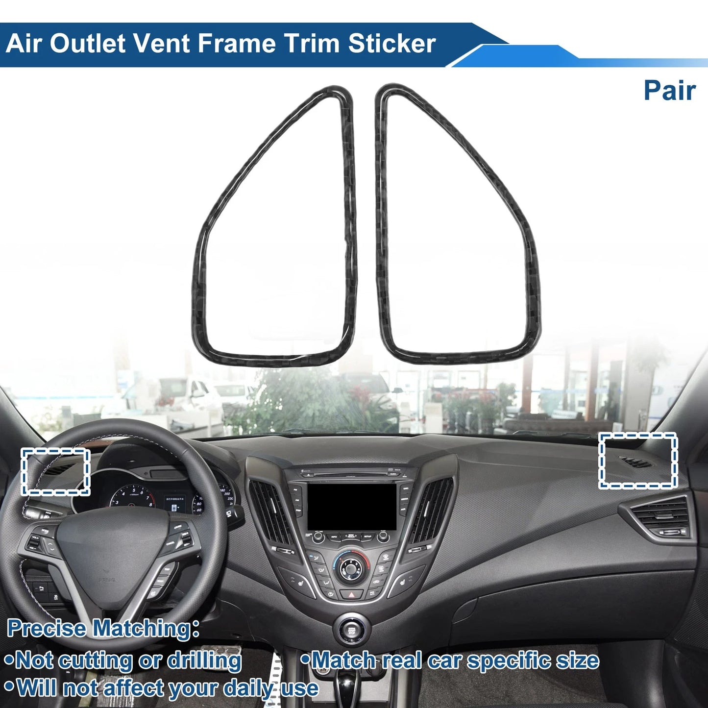 Air Condition Outlet Vent Trim Cover Frame for Hyundai Veloster (2012–2017)