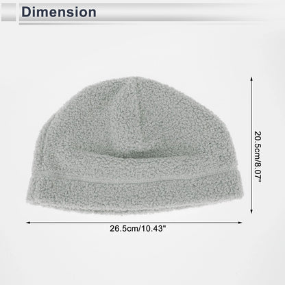 Cycling Hat for Universal Fit (1 Pcs) - Light Gray Polar Fleece