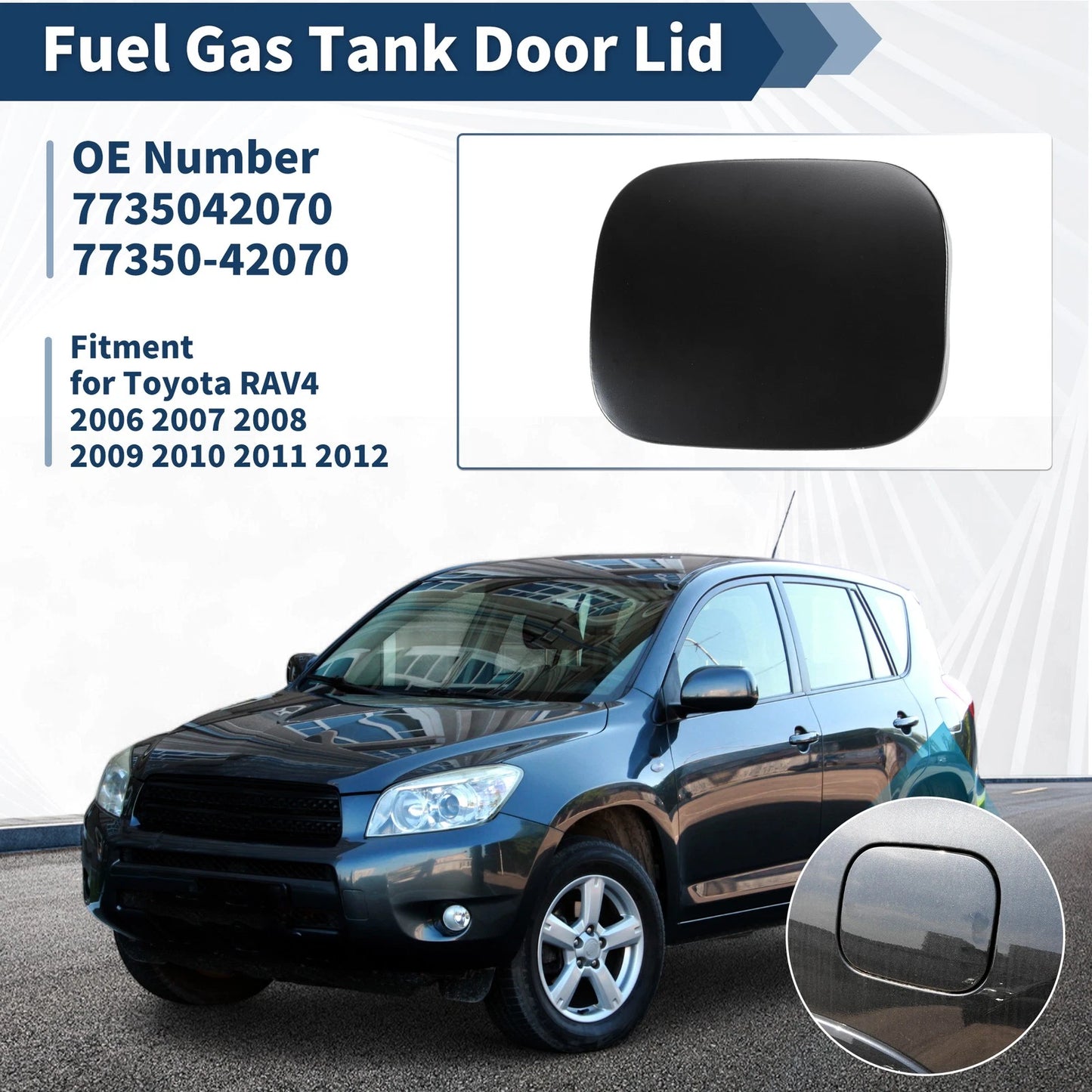 Fuel Tank Door for Toyota RAV4 (2006–2012) No. 77350-42070