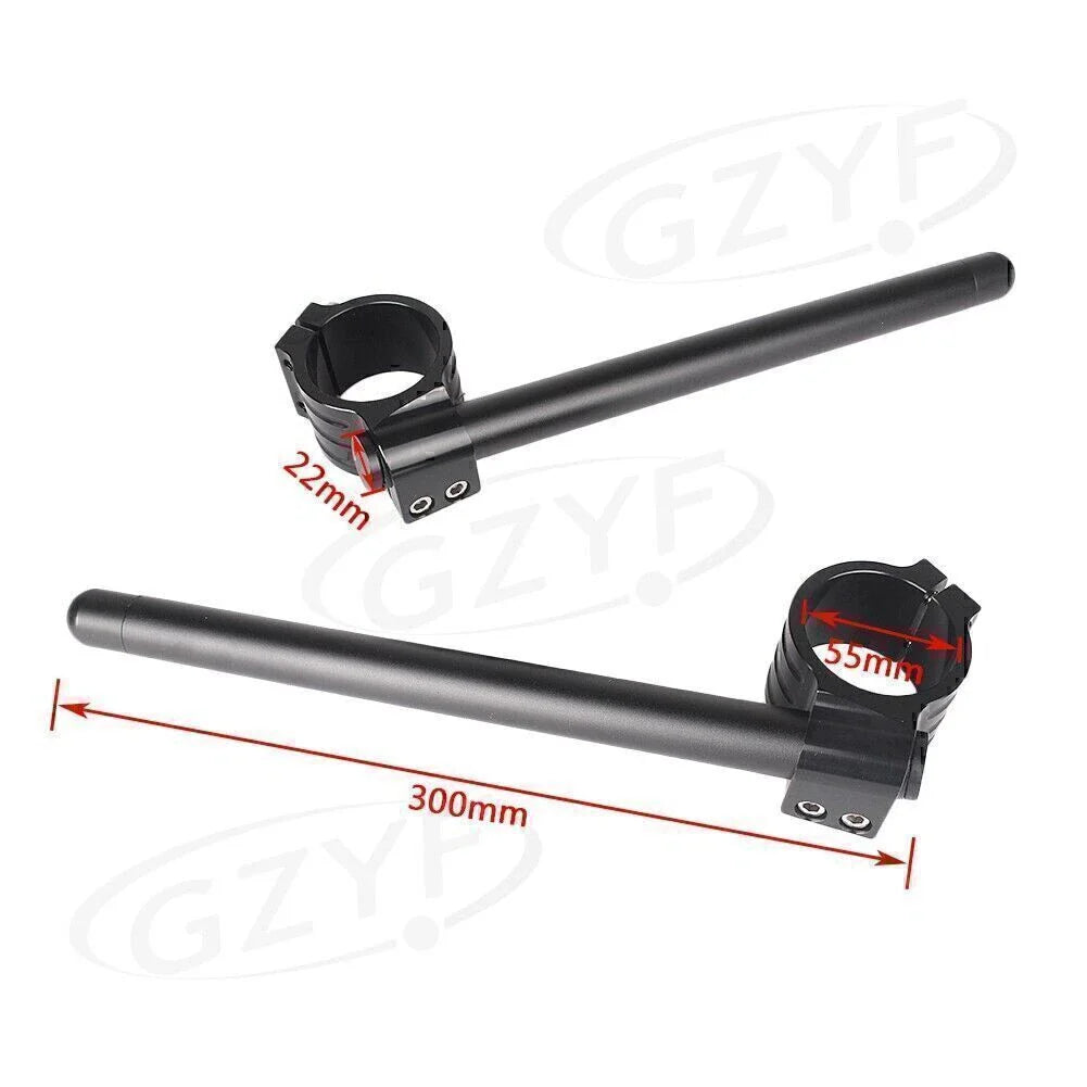 55mm Clip On Handlebar Fork Tubes - Universal for Moto (All Years)
