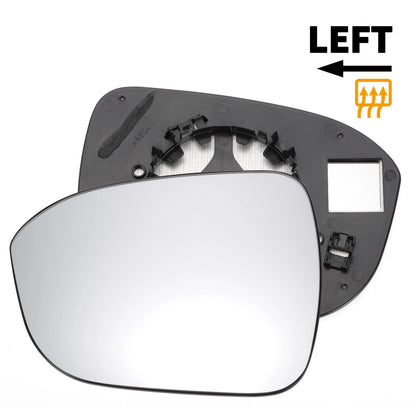 Left Side Heated White Mirror Glass for Nissan Juke (2019–2022)