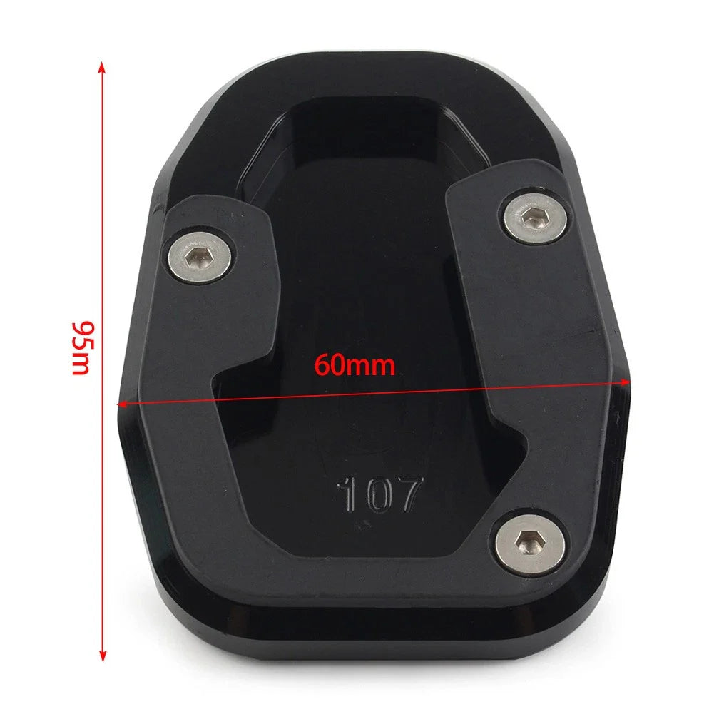 CNC Side Stand Enlarger Plate for Ducati Desert X 2022+ Aluminum Black