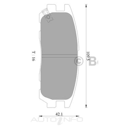 Set of 4 Rear Disc Brake Pads for Holden Jackaroo (1992–2004)
