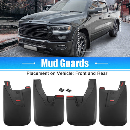 Set of 4 Mud Guards for Dodge Ram 2500 3500 (2010–2023)