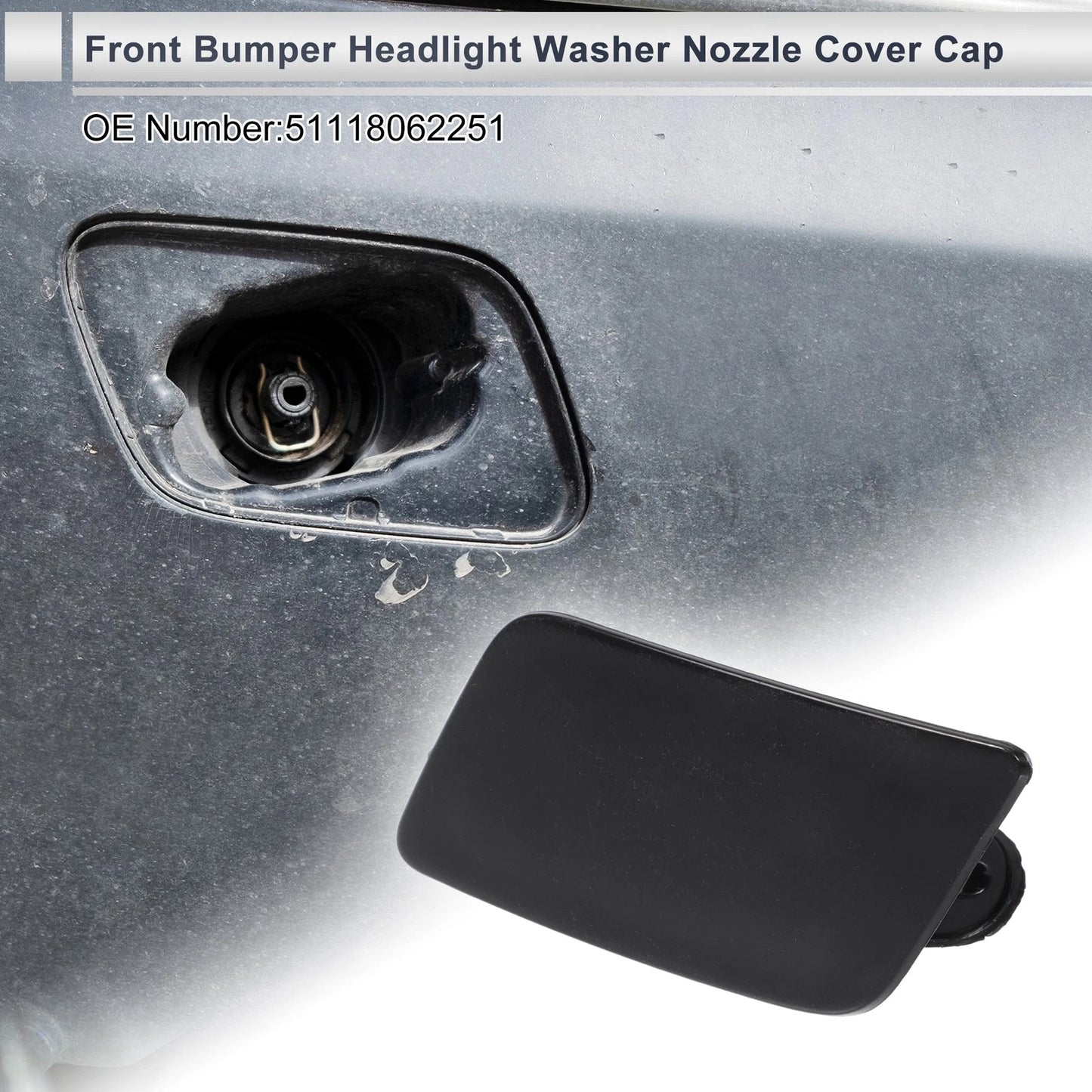 Front Left Headlight Washer Nozzle Cover for BMW 335i GT (2012–2015)