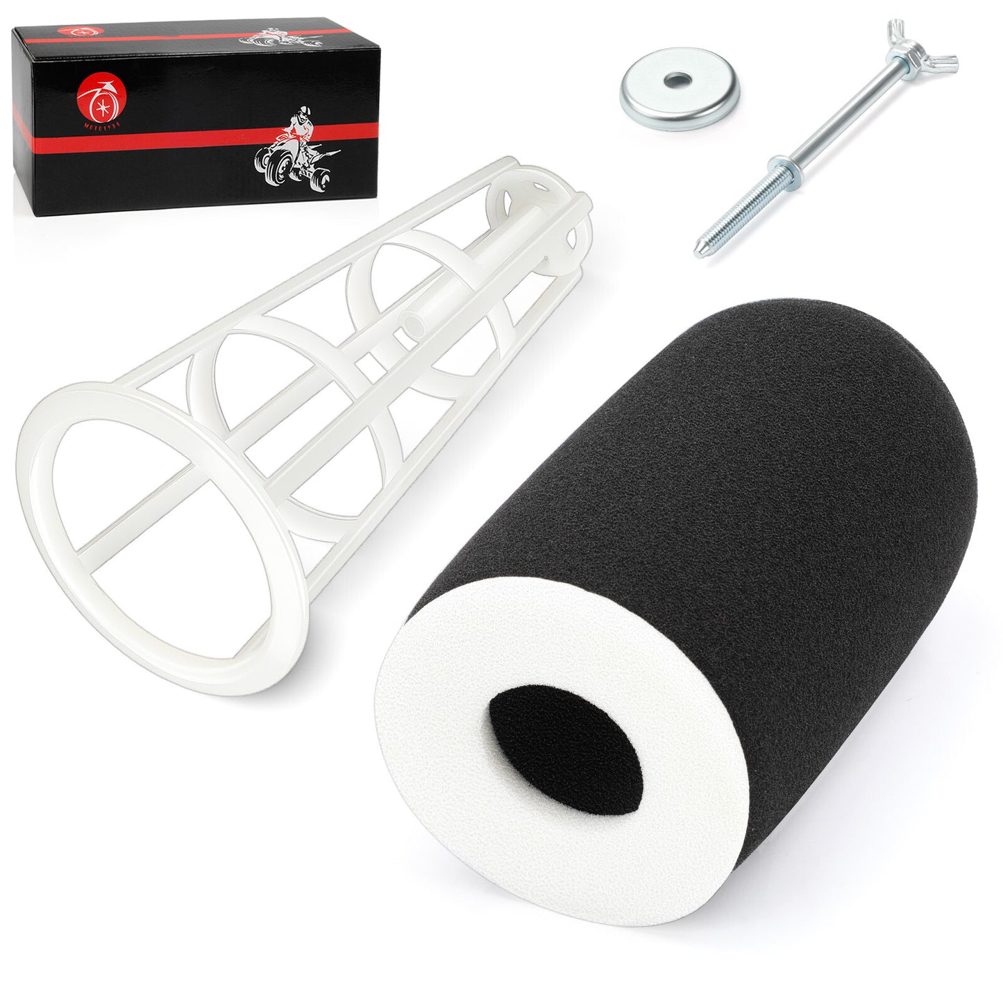 Air Filter Cleaner & Cage Cone with Bolt Kit for Yamaha Raptor 700 700R (2006–2024)
