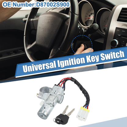 Ignition Switch Cylinder Set with Keys for Nissan Hardbody (No.D87002S900)