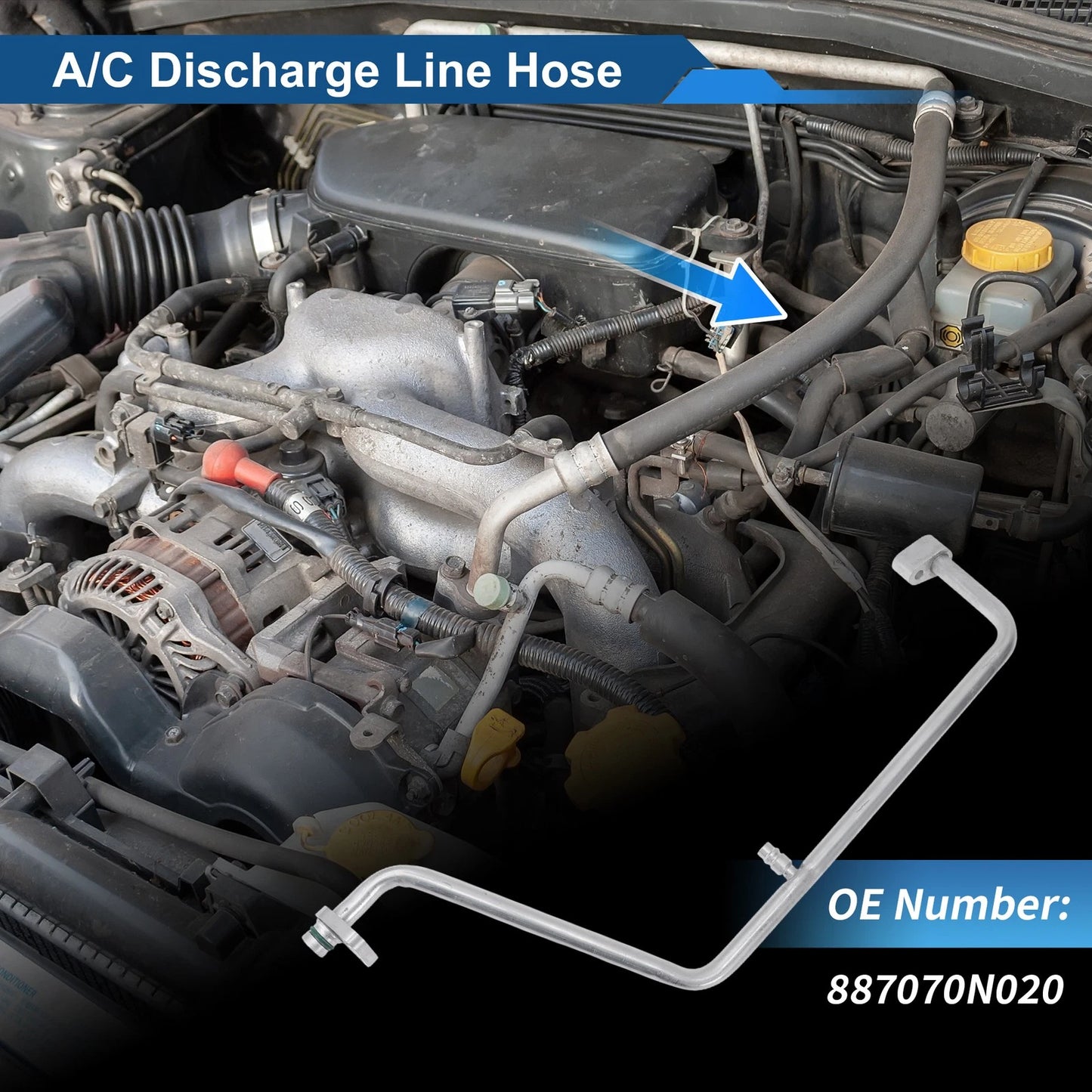 A/C Refrigerant Liquid Hose for Toyota Crown (2005–2025) No. 887070N020