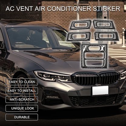 Set of 5 AC Vent Air Conditioner Stickers for BMW 3 Series E90 E92 E93 (2005–2012)