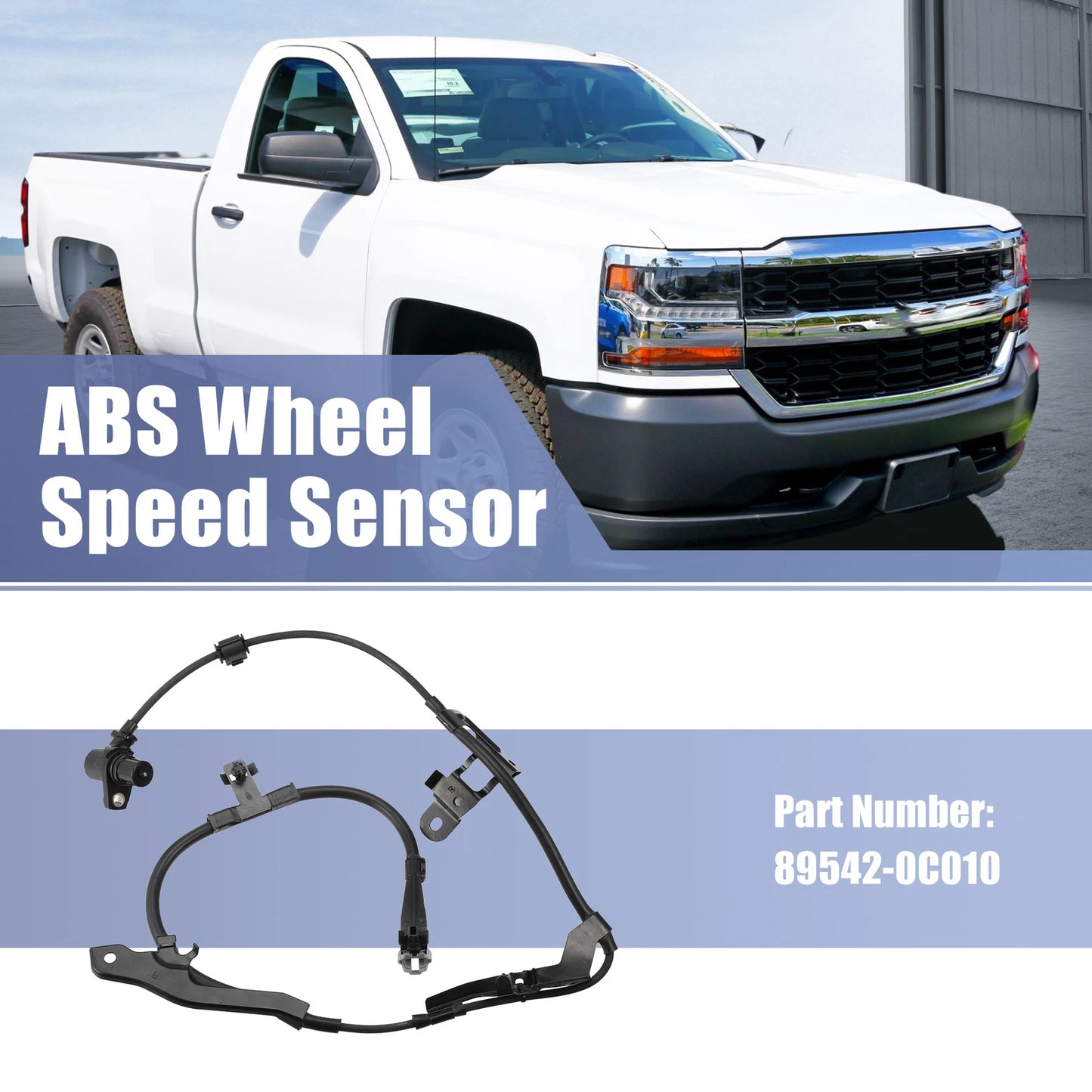 ABS Wheel Speed Sensor Front Right 89542-0C010 for Toyota Sequoia (2001–2007)